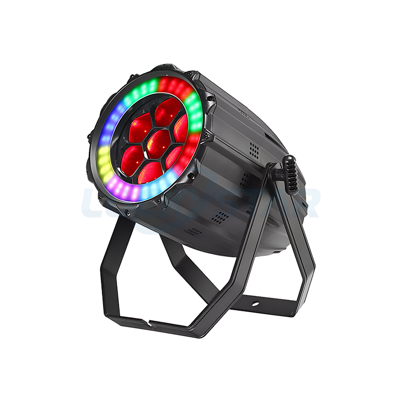 Indoor 7x40W 4in1 Zoom LED Par With 80x0.2W 3in1